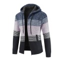 Men's Cold Coat Striped Long Sleeve Fashionable Winter Fashion