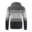 Men's Cold Coat Striped Long Sleeve Fashionable Winter Fashion