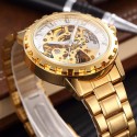 Automatic Watch Male Yellow Gold Skeletal