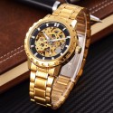 Automatic Watch Male Yellow Gold Skeletal