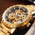 Automatic Watch Male Yellow Gold Skeletal