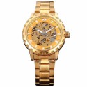 Automatic Watch Male Yellow Gold Skeletal