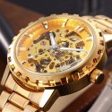 Automatic Watch Male Yellow Gold Skeletal