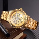 Automatic Watch Male Yellow Gold Skeletal