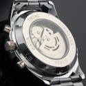 Watch Men's Casual Skeleton Chrome Big Box