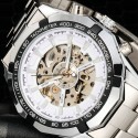 Watch Men's Casual Skeleton Chrome Big Box