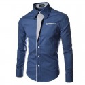 Shirt Casual Elegant Formal Men's Long Sleeve Slim Fit Clean