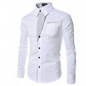 Camisa Casual Elegante Masculina Formal Manga Longa Slim Fit Limpa