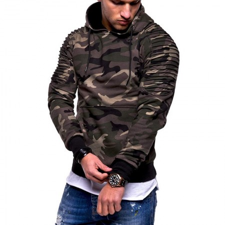 Men's Sweatshirt Fashion Winter Military Camouflage Print