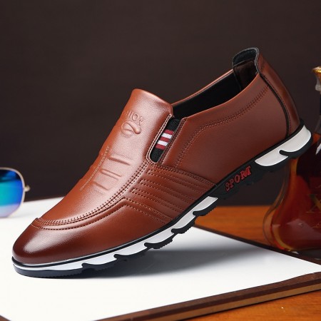 Men's Marerial Men's Casual Shoe Elegant Shiny Casual Leather