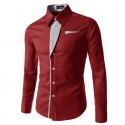 Shirt Casual Elegant Formal Men's Long Sleeve Slim Fit Clean