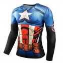 Super Hero Men's Print Shirt Long Sleeve Characters