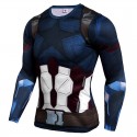 Super Hero Men's Print Shirt Long Sleeve Characters