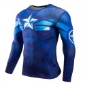 Super Hero Men's Print Shirt Long Sleeve Characters