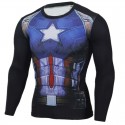 Super Hero Men's Print Shirt Long Sleeve Characters