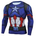 Camisa Super Hero Masculina Estampada Personagens Manga Longa