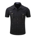 Camisa Masculina Manga Curta Estilo Social Esportiva Militar General