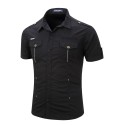 Camisa Masculina Manga Curta Estilo Social Esportiva Militar General