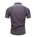 Camisa Masculina Manga Curta Estilo Social Esportiva Militar General