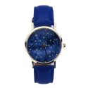 Relógio Feminino Galaxy Casual Simples Acessorio Azul Quartzo Barato