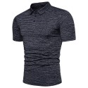 Men's Casual Polo Shirt Textured Without Print Short Sleeve