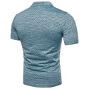 Men's Casual Polo Shirt Textured Without Print Short Sleeve