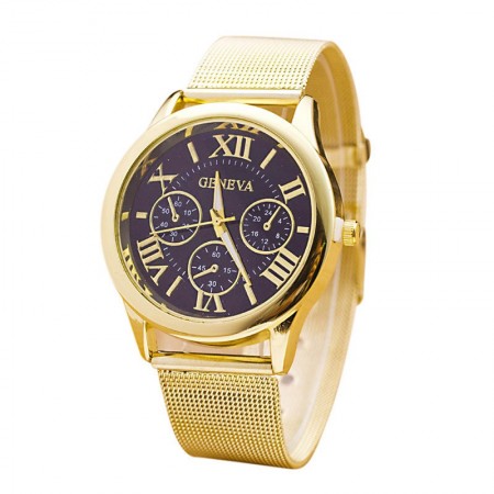 Watch Bracelet Female Gold Elegant Luxury Black Geneva