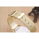 Relógio Bracelete Feminino Dourado Elegante Luxo Preto Geneva
