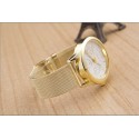 Relógio Bracelete Feminino Dourado Elegante Luxo Preto Geneva