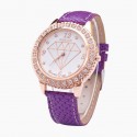 Fashion Watch Delicate Female Diamond Colored Purple Beautiful