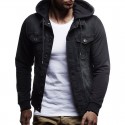 Men's Jeans Hooded Jacket Fashion Winter Hooded Sweatshirt