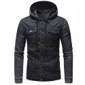 Men's Jeans Hooded Jacket Fashion Winter Hooded Sweatshirt