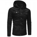 Men's Jeans Hooded Jacket Fashion Winter Hooded Sweatshirt