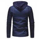 Men's Jeans Hooded Jacket Fashion Winter Hooded Sweatshirt