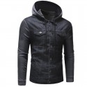 Men's Jeans Hooded Jacket Fashion Winter Hooded Sweatshirt