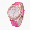 Fashion Watch Delicate Female Diamond Colored Purple Beautiful