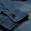 Jaqueta Jeans Masculino Estilo Moletom moda Inverno com Capuz