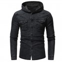 Men's Jeans Hooded Jacket Fashion Winter Hooded Sweatshirt