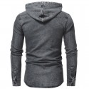 Men's Jeans Hooded Jacket Fashion Winter Hooded Sweatshirt