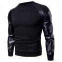 Men's Two-color Embossed Long Sleeve Men's T-Shirt