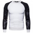 Men's Two-color Embossed Long Sleeve Men's T-Shirt