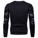 Men's Two-color Embossed Long Sleeve Men's T-Shirt