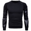 Men's Two-color Embossed Long Sleeve Men's T-Shirt