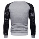 Men's Two-color Embossed Long Sleeve Men's T-Shirt