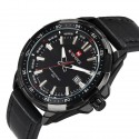 Watch Elegant Men Leather Genuine Naviforce Sophisticated