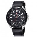 Watch Elegant Men Leather Genuine Naviforce Sophisticated