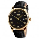 Clock Classic Male Elegant Formal SKMEI Leather Calendar