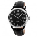 Clock Classic Male Elegant Formal SKMEI Leather Calendar