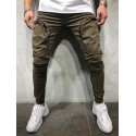 Nova moda Calça Cargo Masculina Bolsos Laterais Novo Modelo Casual Fit