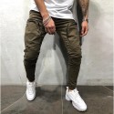 Nova moda Calça Cargo Masculina Bolsos Laterais Novo Modelo Casual Fit